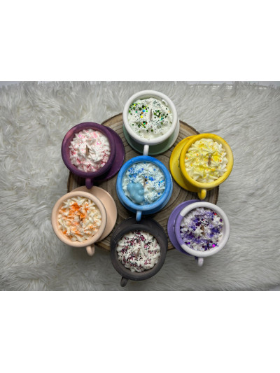 Vela Taza de Resina de Colores | 60g Soja | Luz y Forma