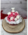 Caja floral de velas artesanales en cera de soja – Regalo romántico para San Valentín