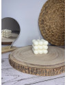Vela Bubble Cube artesanal – Vela decorativa minimalista
