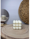 Vela Bubble Cube artesanal – Vela decorativa minimalista