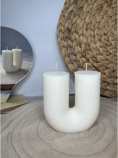 Vela U artesanal – Vela decorativa moderna