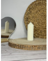 Vela columna estriada artesanal – Vela decorativa minimalista