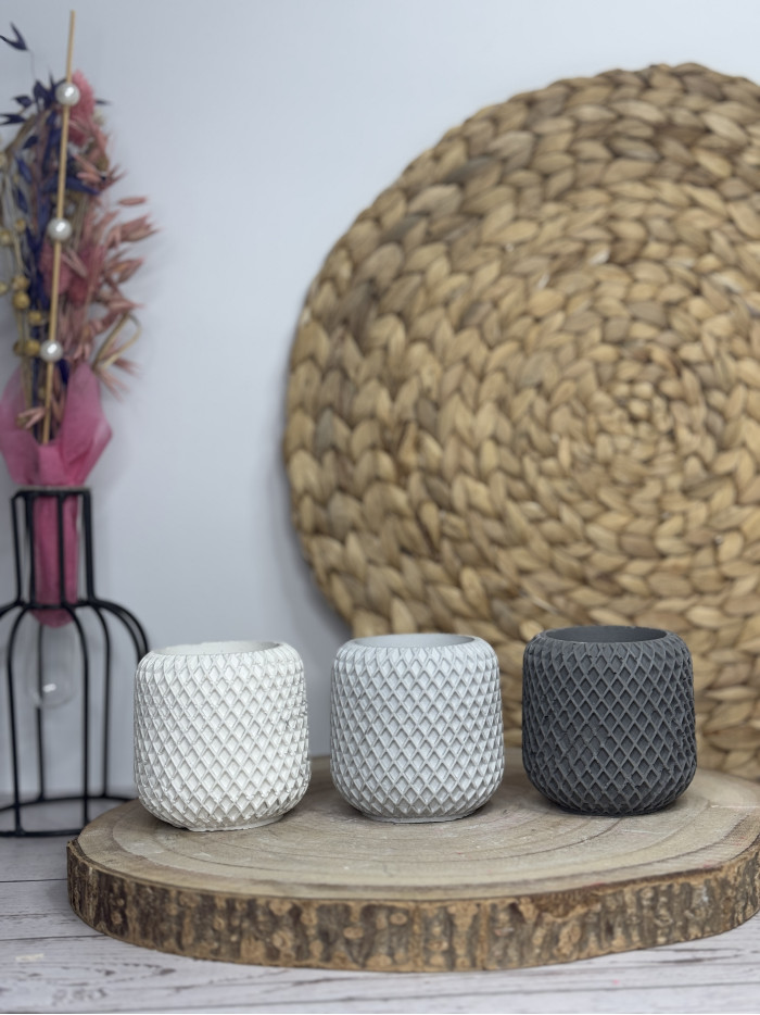 Vaso Decorativo Geométrico de Resina al Agua