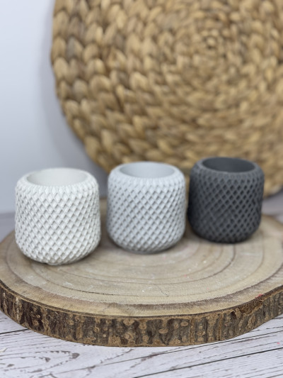 Vaso Decorativo Geométrico de Resina al Agua