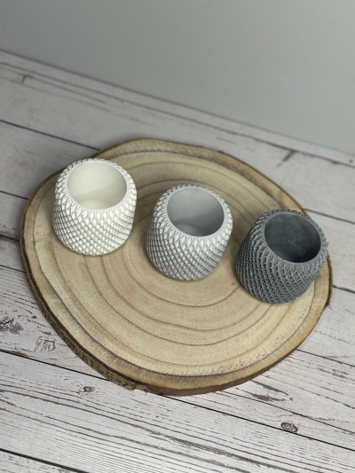 Vaso Decorativo Geométrico de Resina al Agua