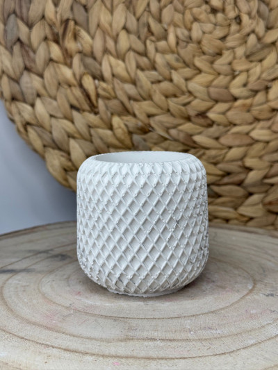 Vaso Decorativo Geométrico de Resina al Agua