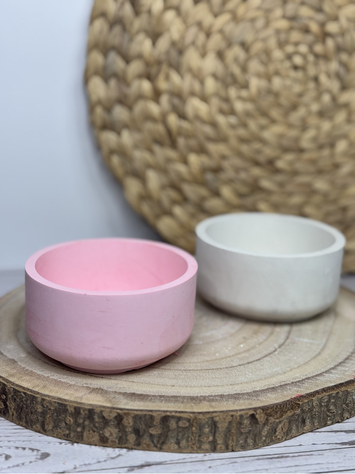 Cuenco Decorativo Cilíndrico de Resina – Diseño Minimalista