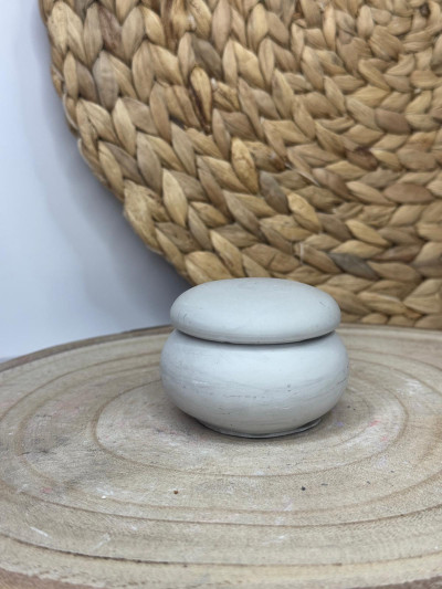 Mini Joyero Redondo de Resina con Tapa – Diseño Minimal