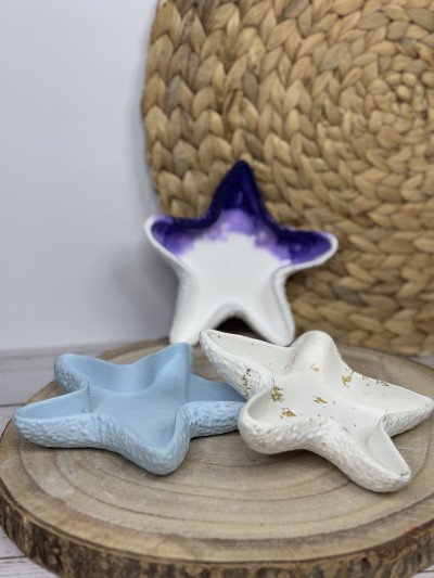Bandeja Decorativa en Forma de Estrella – Vaciabolsillos Artesanal en Resina al Agua