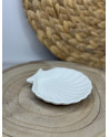 Bandeja o Jabonera Concha Decorativa Blanca – Bandeja Pequeña Artesanal de Resina al Agua