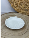 Bandeja o Jabonera Concha Decorativa Blanca – Bandeja Pequeña Artesanal de Resina al Agua