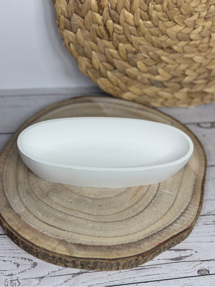 Bandeja Ovalada Decorativa de Resina al Agua – Organizador Minimalista Artesanal