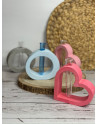 Mini Jarrón Corazón con Tubo de Ensayo – Florero Decorativo en Resina al Agua