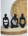 Figuras Decorativas Abstractas Negras – Esculturas Minimalistas Modernas