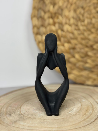 Figuras Decorativas Abstractas Negras – Esculturas Minimalistas Modernas