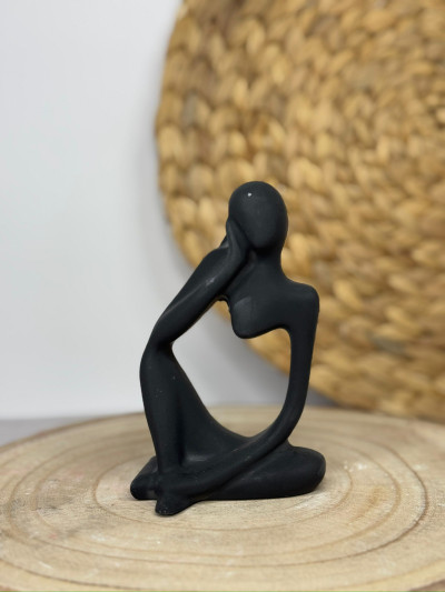 Figuras Decorativas Abstractas Negras – Esculturas Minimalistas Modernas