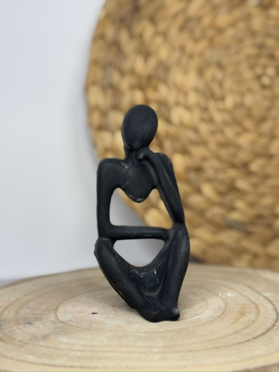 Figuras Decorativas Abstractas Negras – Esculturas Minimalistas Modernas