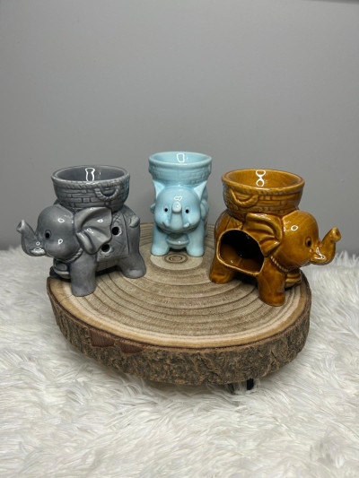 Quemador de Esencias Elefante para Wax Melts y Aceites Esenciales | Aromatizador Decorativo